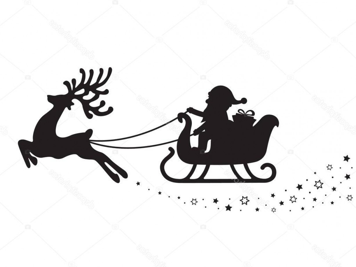 1228x921 Santa Sleigh Silhouette Vector Cqrecords