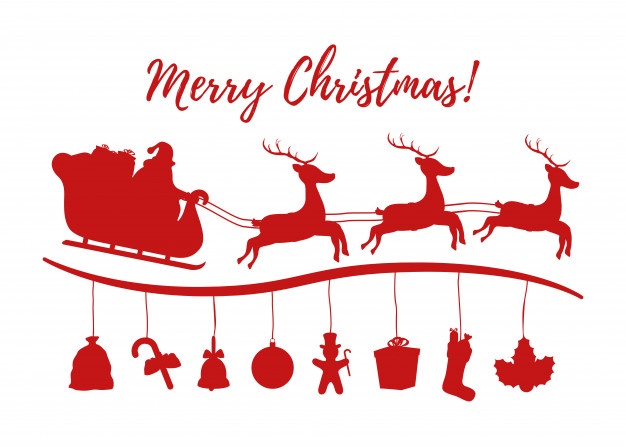 626x447 Santa Claus Silhouette Vector Free Download