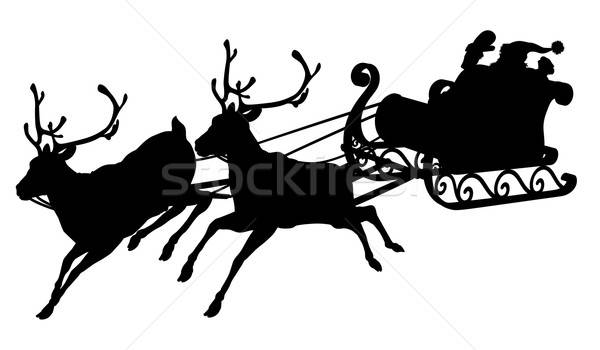 600x350 Santa Sleigh Silhouette Vector Illustration Christos Georghiou