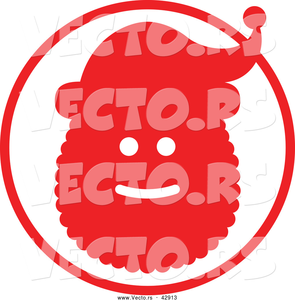 1024x1044 Vector Of A Red Santa Silhouette Within A Red Circle