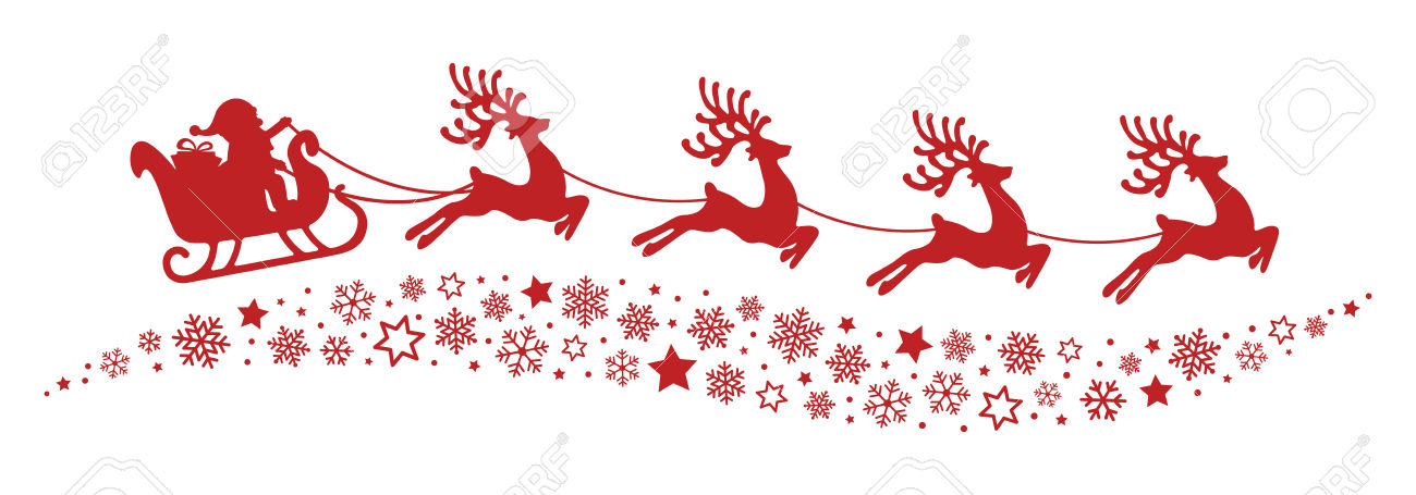 1300x455 Free Santa And Reindeer Flying Clipart Free Cliparts Download