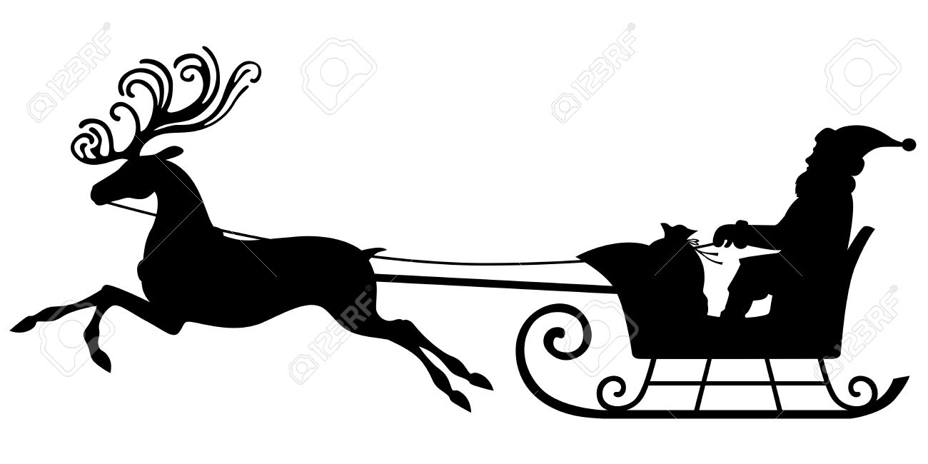 1300x650 Collection Of 'santa Silhouette Free' Download More Than