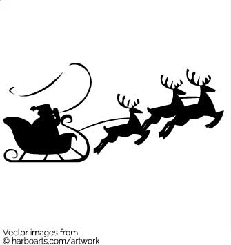 Download Santa In Sleigh 335x355 Download Santa In Sleigh