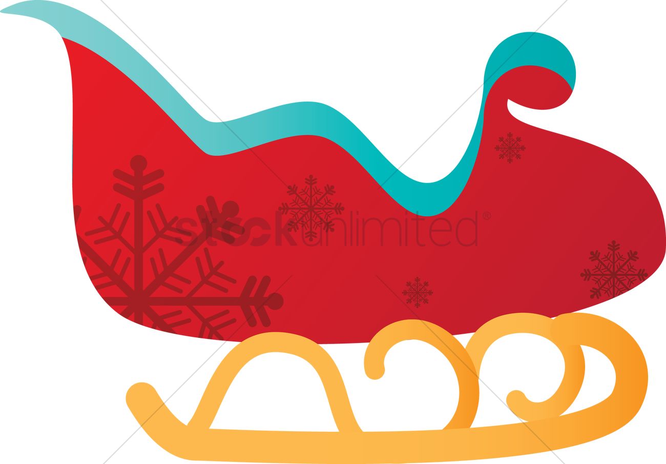 Free Santa Sledge Vector Image 1300x905 Free Santa Sledge Vector Image