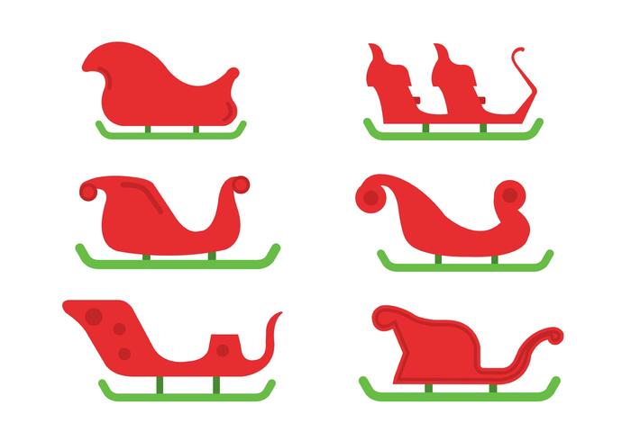 Santa's Sleigh Vector Set 700x490 Santa's Sleigh Vector Set
