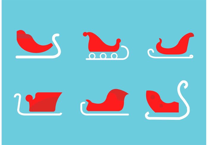 Santa's Sleigh Vector Set 700x490 Santa's Sleigh Vector Set