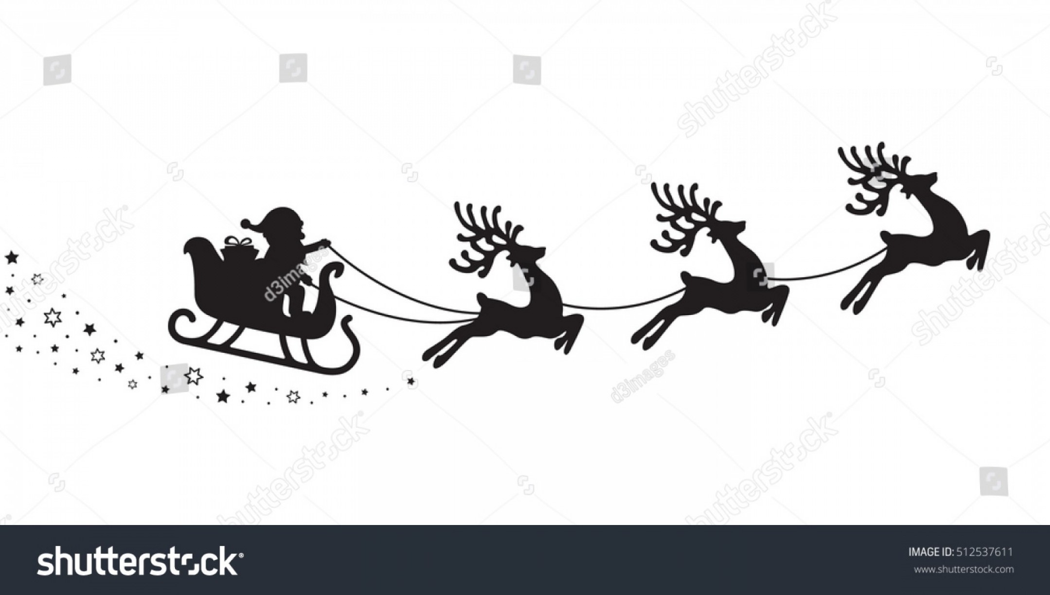 Santa Sleigh Silhouette Stars White Background Soidergi 2160x1224 Santa Sleigh Silhouette Stars White Background Soidergi
