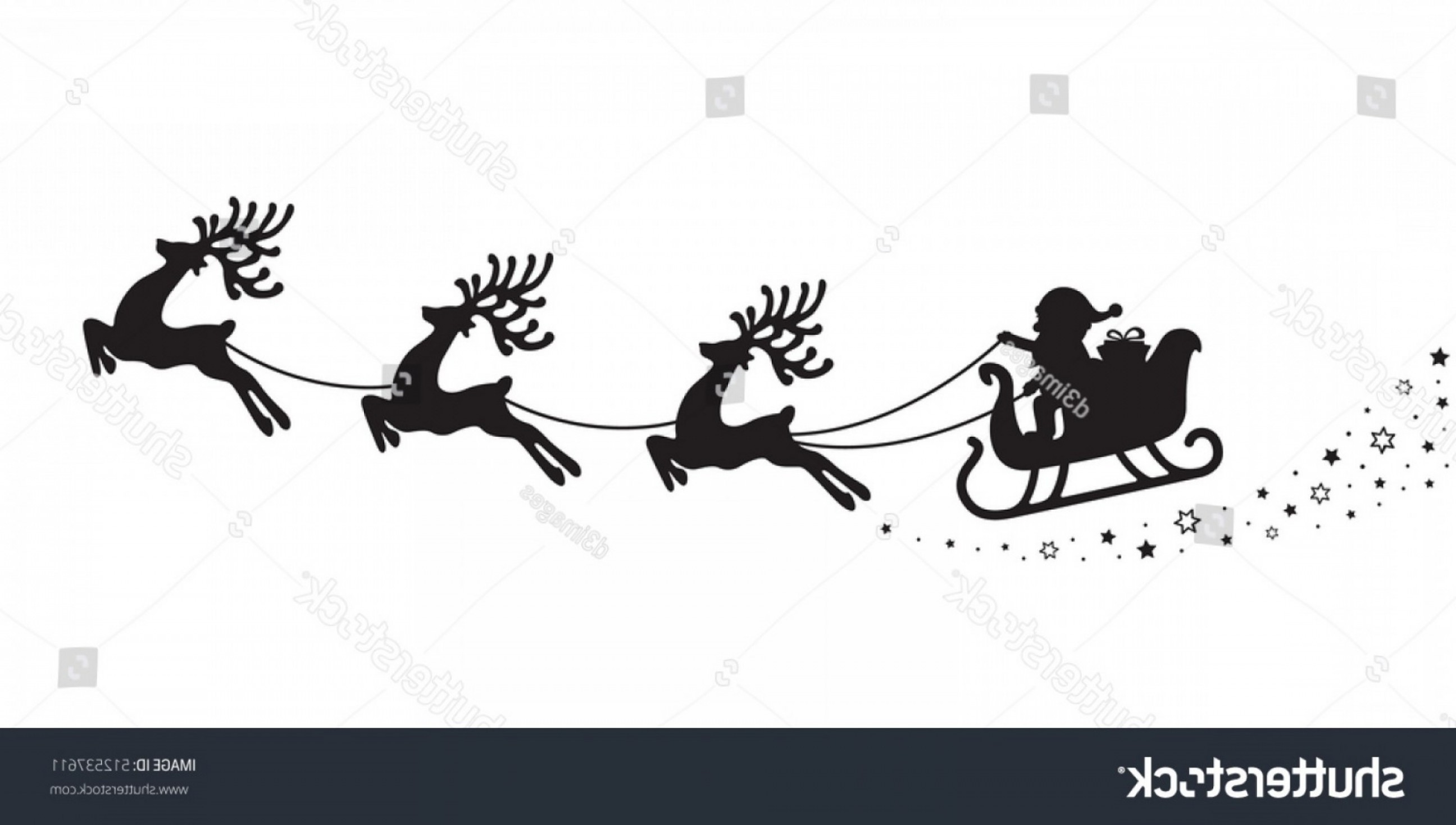 Santa Sleigh Silhouette Stars White Background Catchsplace 2592x1468 Santa Sleigh Silhouette Stars White Background Catchsplace