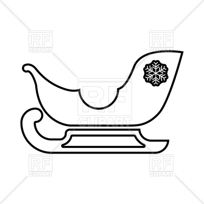 Santa Claus Sleigh Outline 400x400 Santa Claus Sleigh Outline