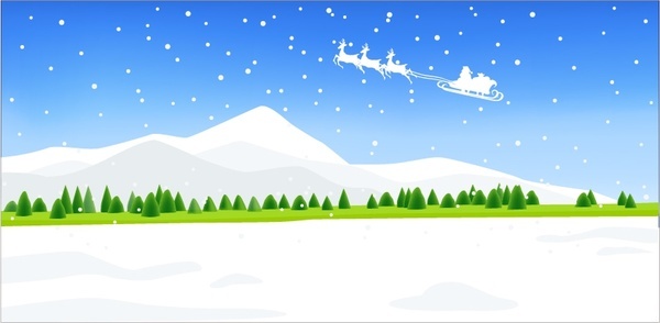 Santa Sleigh Vector Free Free Vector Download 600x294 Santa Sleigh Vector Free Free Vector Download