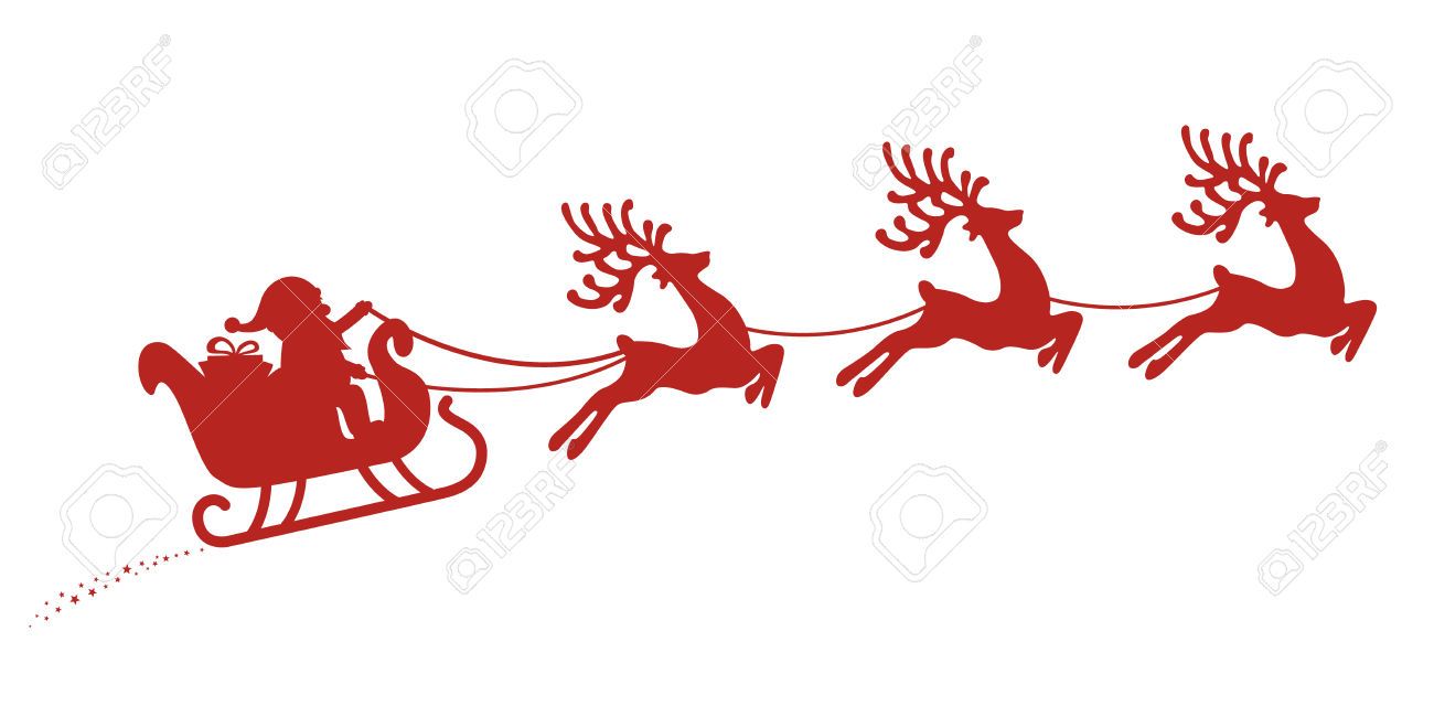 Stock Vector Silhouettes Santa Sleigh, Santa Sleigh Silhouette 1300x650 Stock Vector Silhouettes Santa Sleigh, Santa Sleigh Silhouette