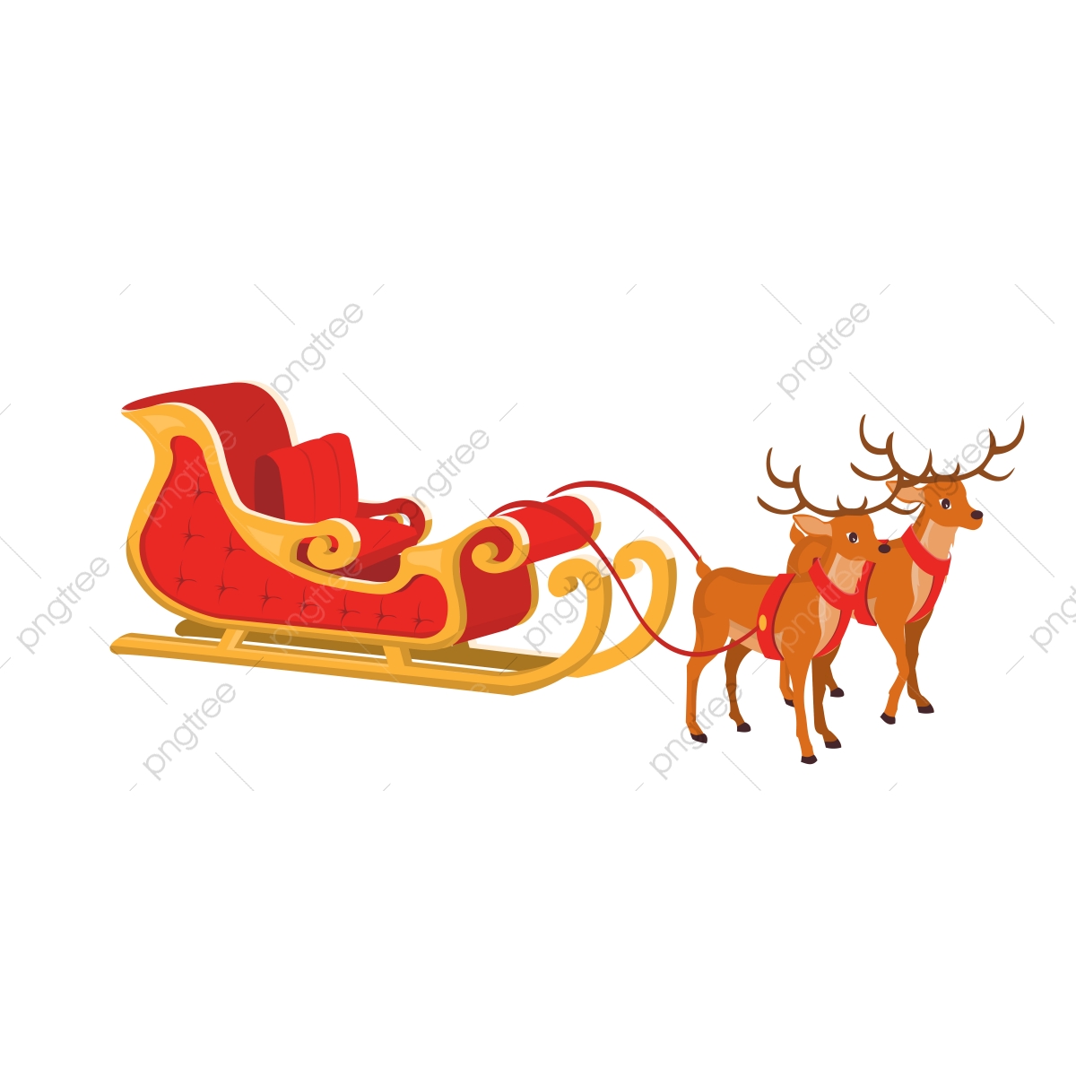 Vector Design Of Santa Sleigh With Reindeer, Sleigh, Merry 1200x1200 Vector Design Of Santa Sleigh With Reindeer, Sleigh, Merry
