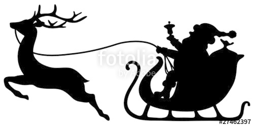 Christmas Sleigh Santa Reindeer Stock Image And Royalty Free 500x250 Christmas Sleigh Santa Reindeer Stock Image And Royalty Free