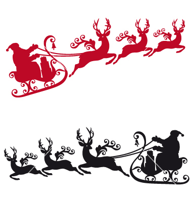 Santa Sleigh Vector