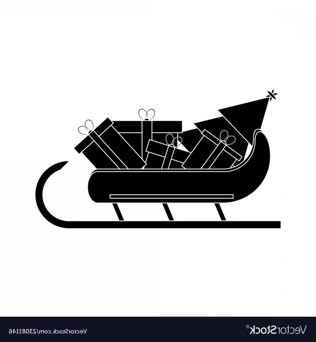 1200x1296 Santa Sleigh Silhouette Vector Cqrecords