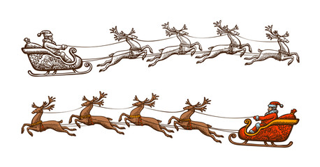 458x240 Santa Sleigh Vector Photos, Royalty Free Images, Graphics, Vectors