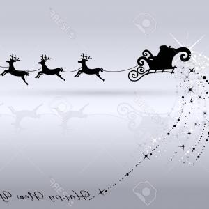 300x300 Seamless Cute Santa Claus And Santa Sleigh Vector Illustration Gm