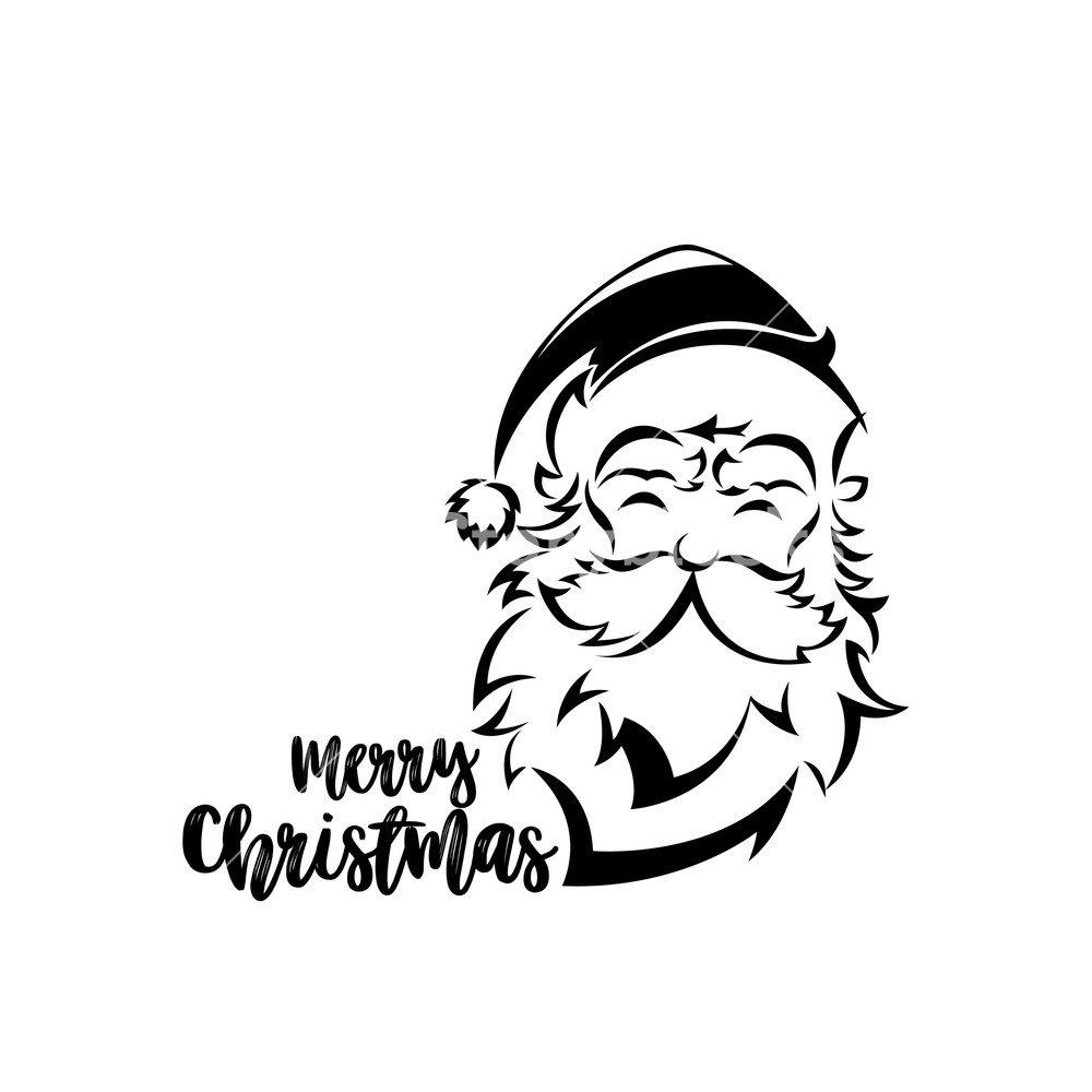 1000x1000 Minimal Logo Of Santa Claus Vector Illustration Royalty Free Stock