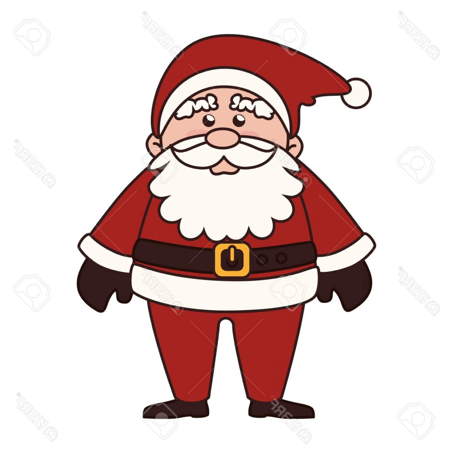 1560x1560 Photostock Vector Santa Claus Man Christmas Beard Hat Cartoon Red