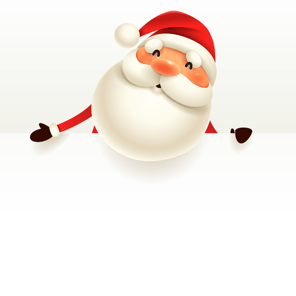 600x600 Santa Sign With Christmas Background Vector Free Download