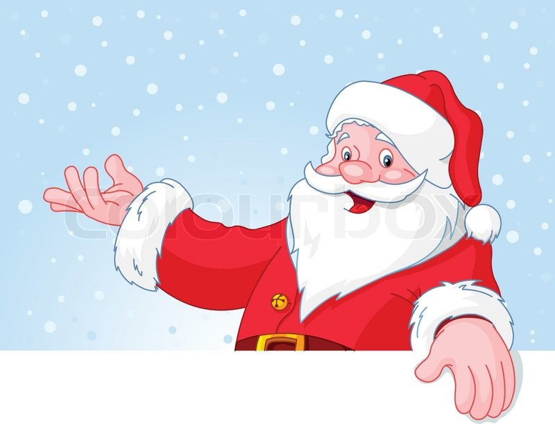 800x612 Christmas Santa Claus Over Blank Stock Vector Colourbox