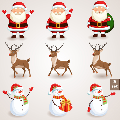 500x500 Different Santa Claus Design Vector Free Download