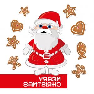 300x300 Santa Claus Smiling Retro Clip Art Vector Cultracing