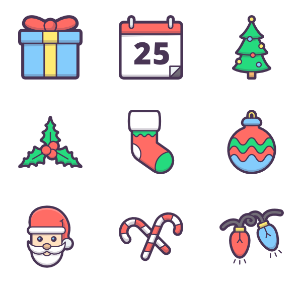 600x564 Santa Icons