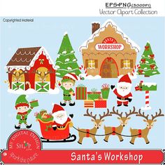 Santas Workshop Vector