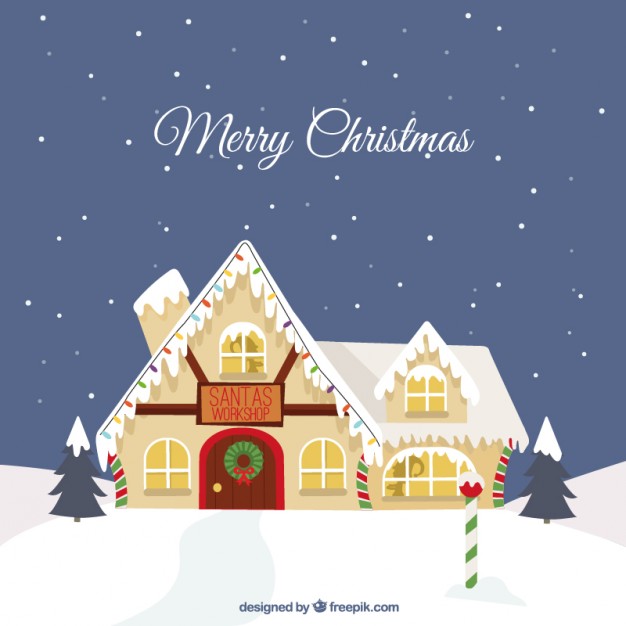 626x626 Santa's Workshop Vector Free Download