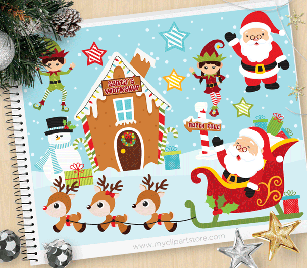 608x532 Christmas Santa's Workshop