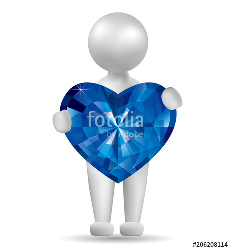 462x500 Vector Drawn People Symbol, Hand Hold Heart Shaped Sapphire,image