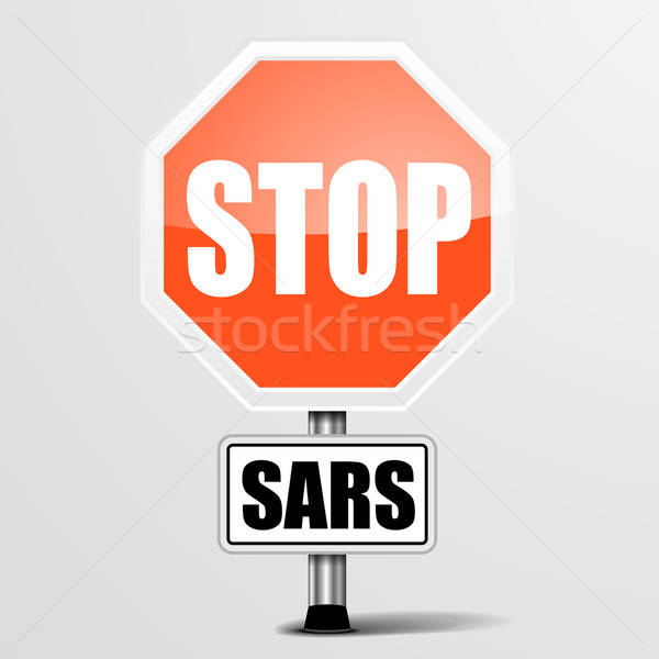 600x600 Red Sars Stop Sign Vector Illustration Felix Pergande