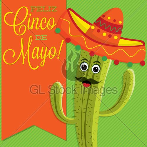 500x500 Cactus Character Sash Card In Vector Format Gl Stock Images