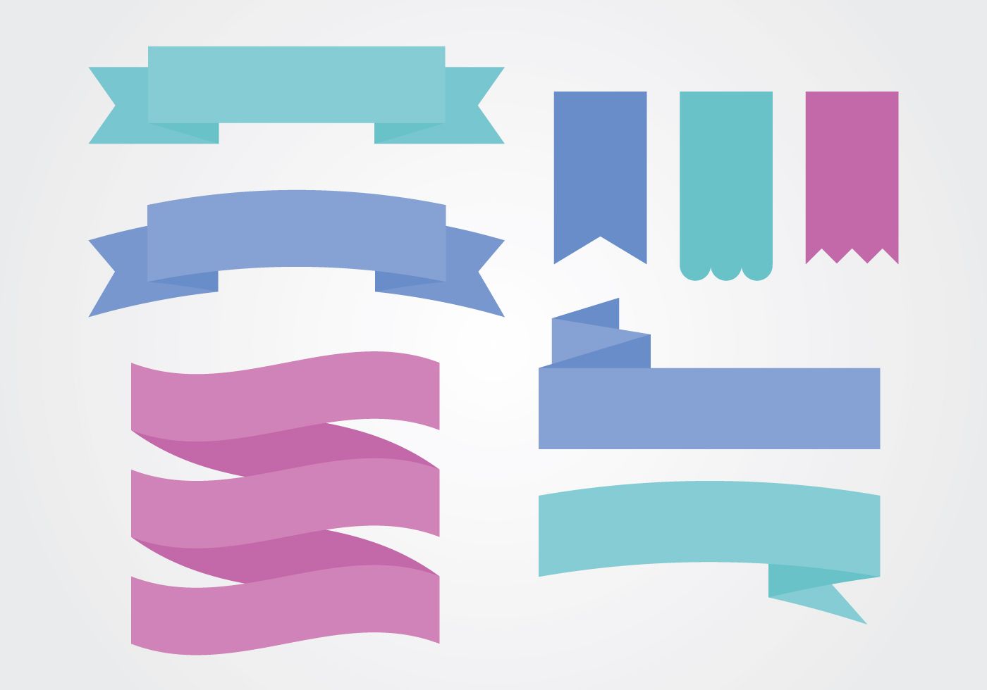 1400x980 Flat Colorful Ribbon Sash Banner Vectors Banner Banner Vector