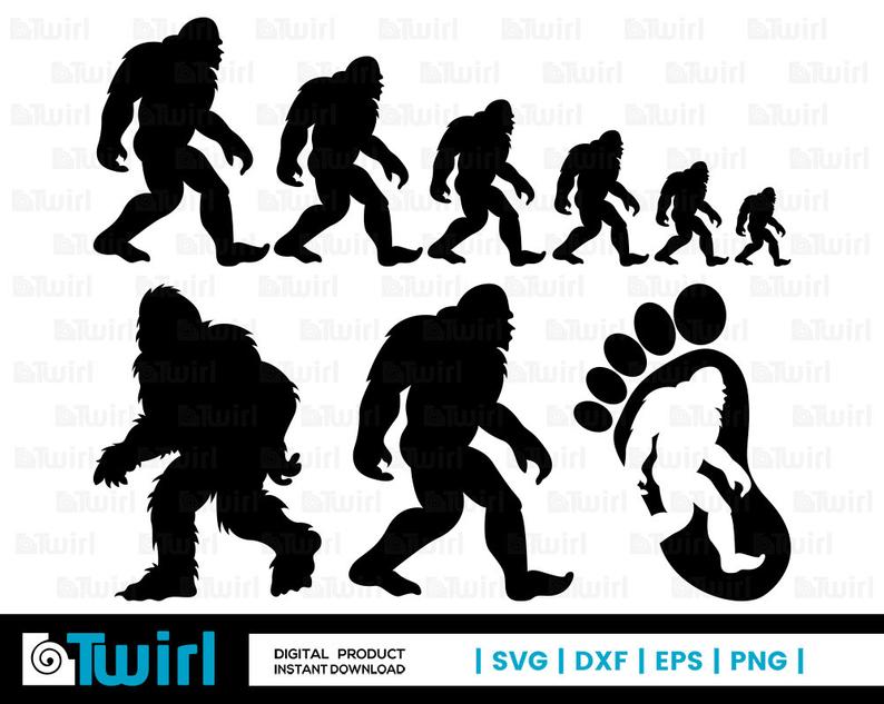 794x633 Sasquatch Bigfoot Yeti Bigfoot Silhouette Etsy