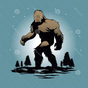 300x300 Walking Sasquatch Full Color Vector Catchsplace