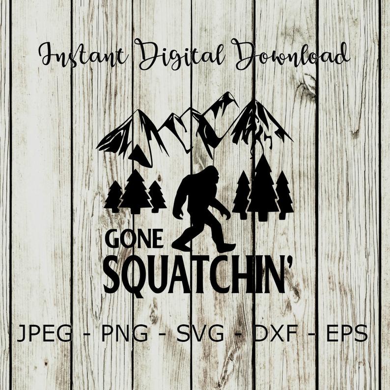 794x794 Buy Get Free Sasquatch Bigfoot Gone Squatchin' Vector Etsy