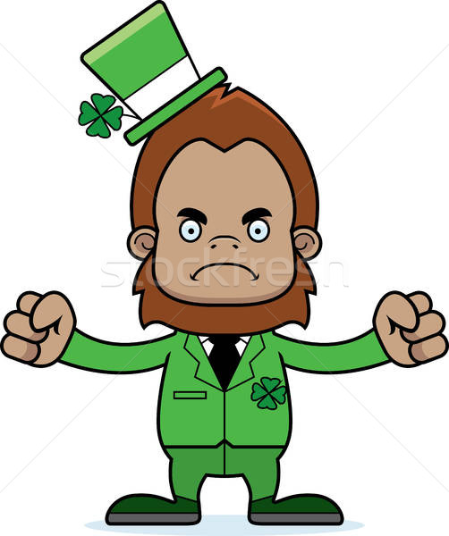 502x600 Cartoon Angry Irish Sasquatch Vector Illustration Cory Thoman