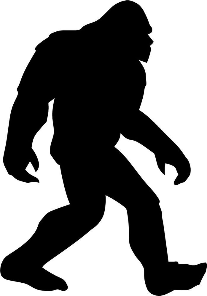 698x1000 An Outline Tattoo Of Bigfoot Tattoos Yeti Decals, Bigfoot