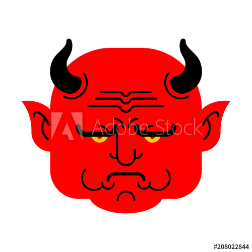 500x500 Red Devil Face Heck Portrait Satan Head Demon Of Underworld