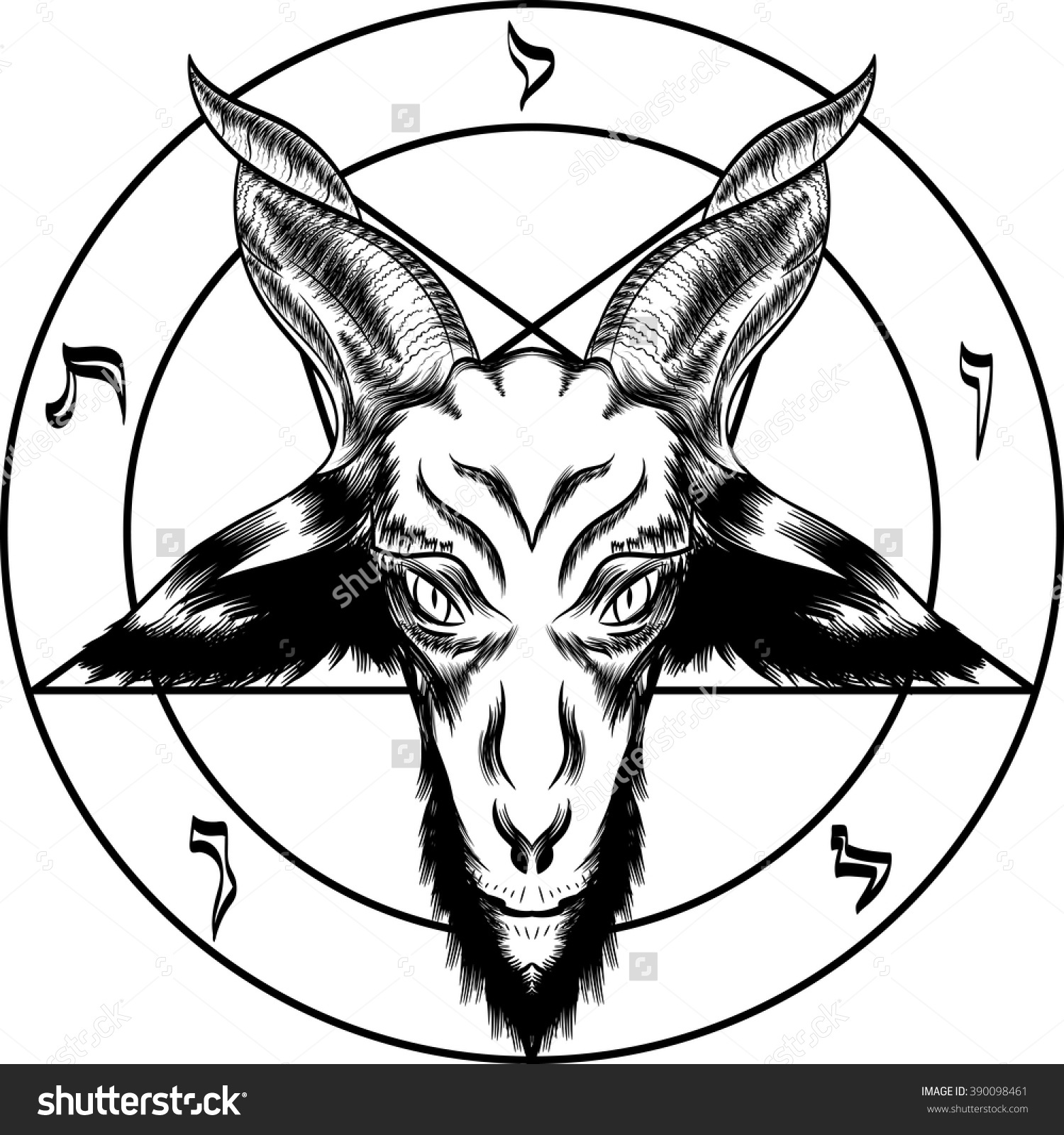 Пентаграмма сатаны с козлом