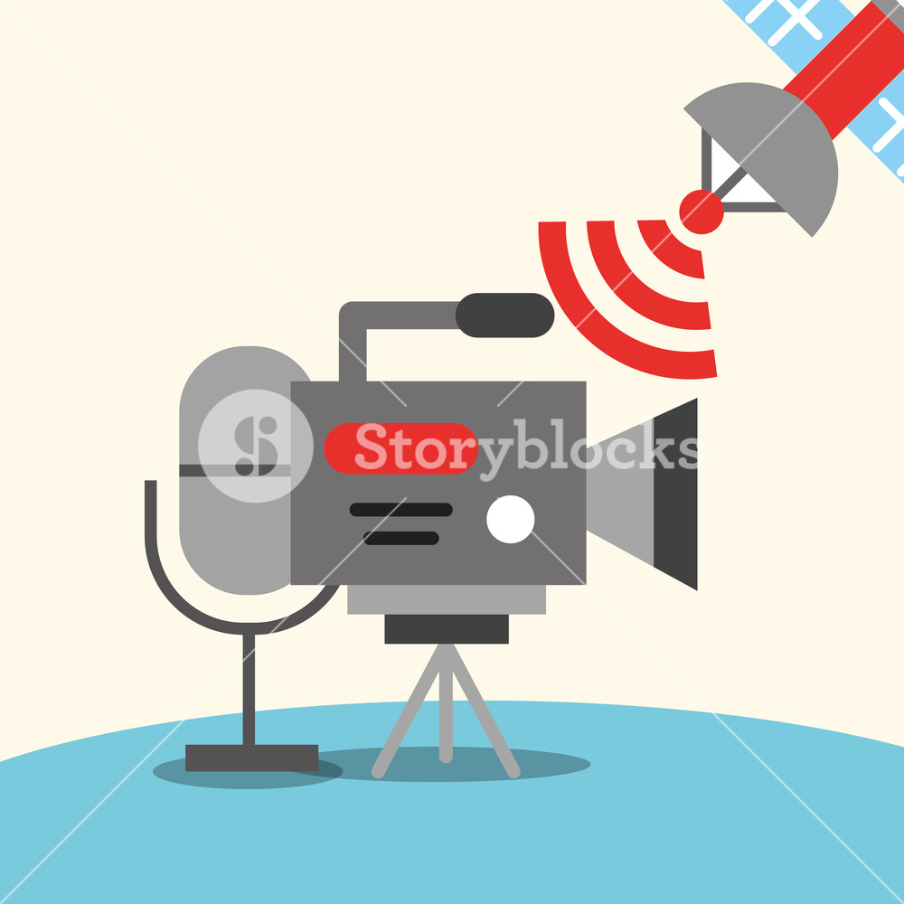 1000x1000 News Communication Relate Camera Film Signal Information Satelite