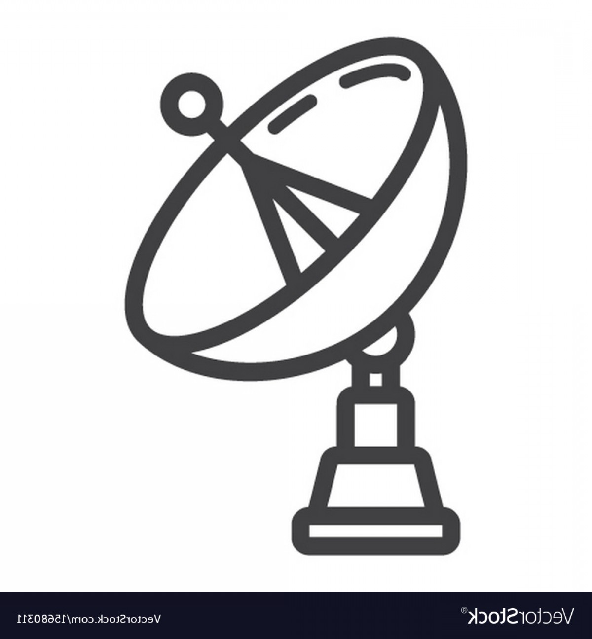 1200x1296 Satellite Dish Line Icon Antenna And Radar Vector Hoodamathrun