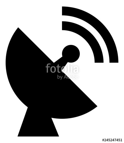 432x500 Satellite Dish Vector Icon Stock Image And Royalty Free