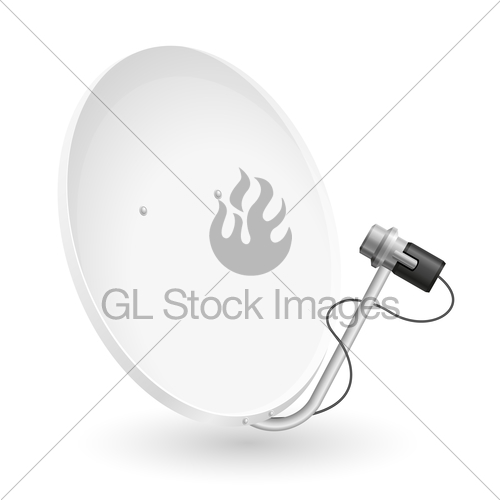 500x500 Satellite Dish Vector Illustration Gl Stock Images