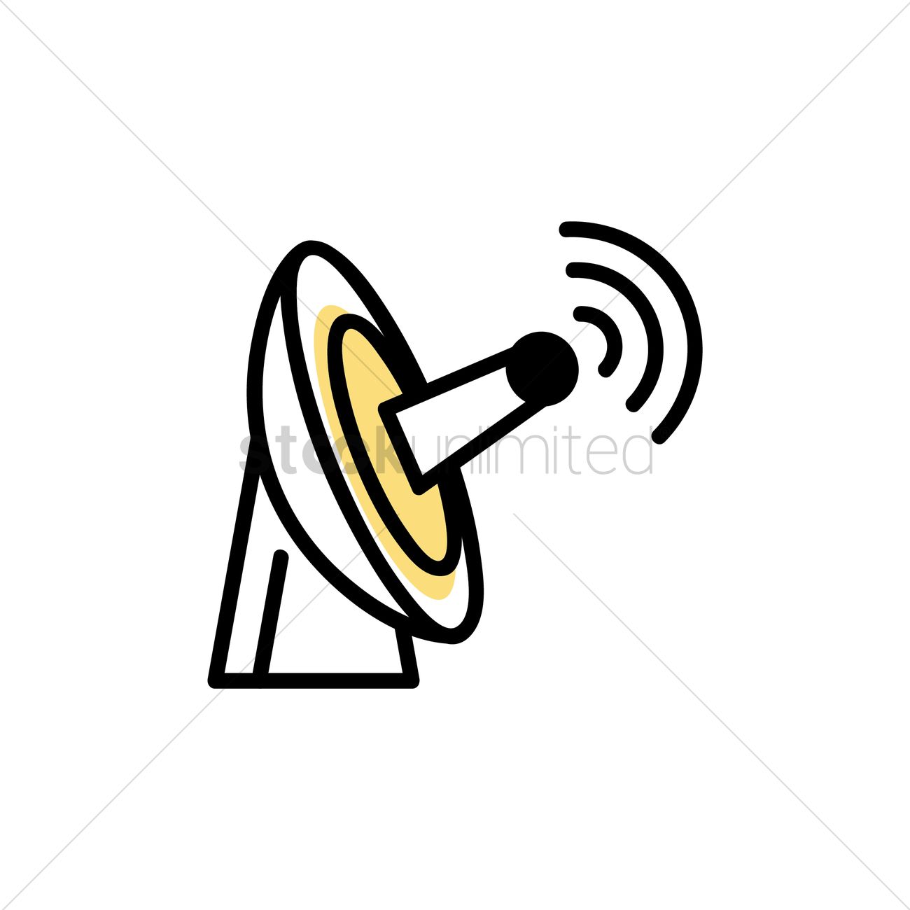 1300x1300 Satellite Dish Vector Image