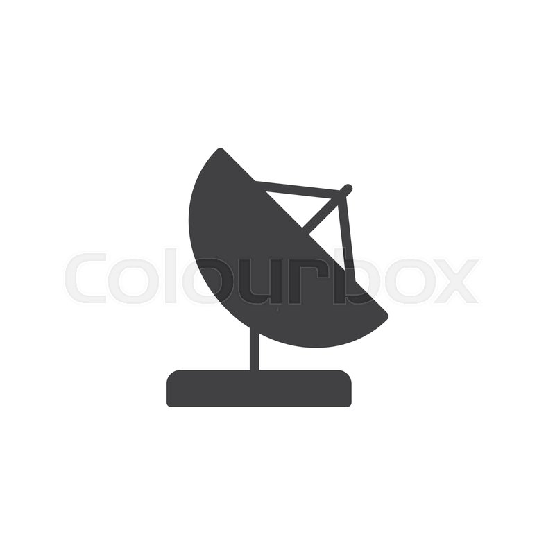 800x800 Satellite Dish Vector Icon Filled Stock Vector Colourbox