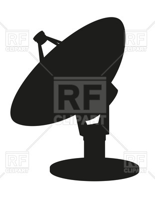 311x400 Silhouette Of Satellite Dish Vector Image Of Objects Konturvid