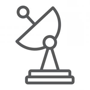 300x300 Radar Line Icon Tv And Receiver Satellite Dish Vector Hoodamathrun